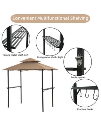 Grill Gazebo 8x5 Ft Khaki
