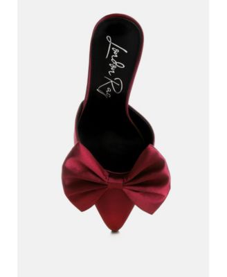 Womens London Rag Sidonie Bow Detail Stiletto Mules