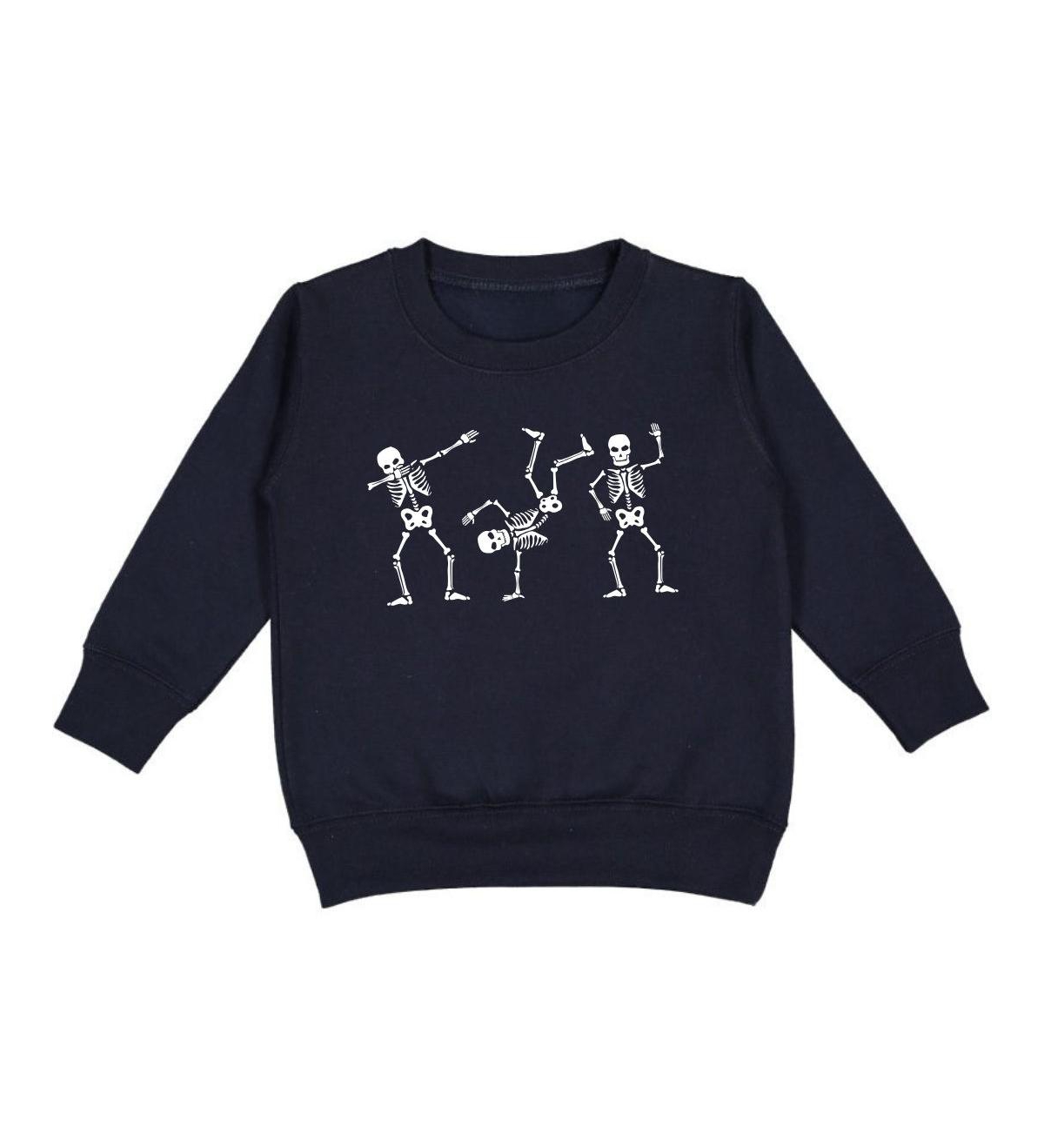 Sweet Wink Little and Big Boys Silly Skelly Glow The Dark Halloween Sweatshirt
