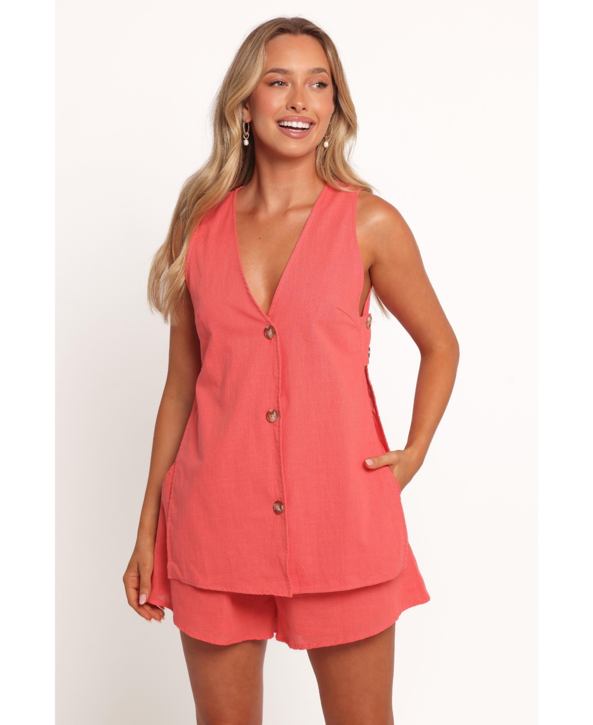 Petal and Pup Women's Miller Short Set - Coral Xl