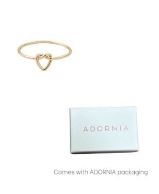 Gold Plated Heart Knot Ring