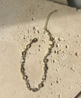 Gold Plated Crystal Mixed Shape Bracelet