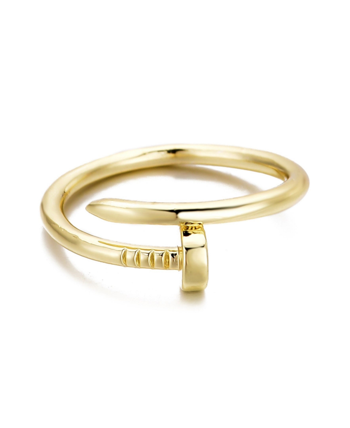 Adornia 14k Yellow Gold Plated Nail Ring In Multi