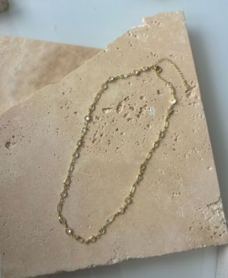 Gold Plated Crystal Mixed Shape Necklace