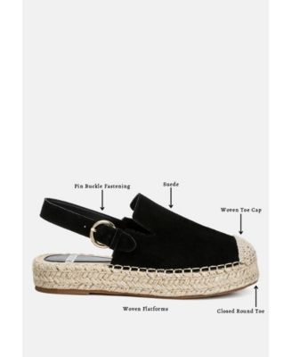 Affie Genuine Suede Slingback Strap Espadrilles Women