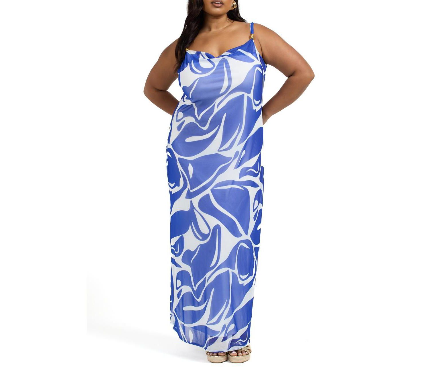 Women's Elegant Patterned Maxi Dress
