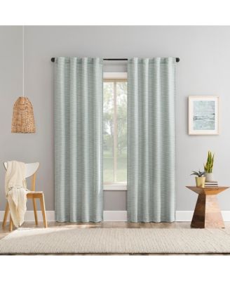 Lenora Space Dyed Textured Semi-Sheer Back Tab Curtain Panel