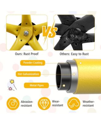 Climbing Dome w/ Swing 10FT Kids Jungle Gym Monkey Bar Climbing Toys for Outdoor