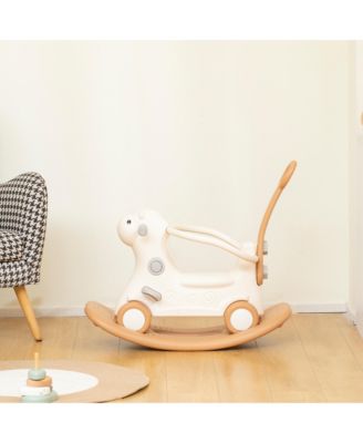 4-in-1 Rocking Horse with Detachable Balance Board for 1-3 Years
