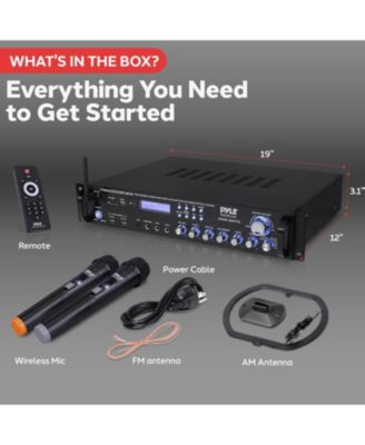 3000W Bluetooth Hybrid Amplifier Receiver with VHF Mics & Multi-Input Support