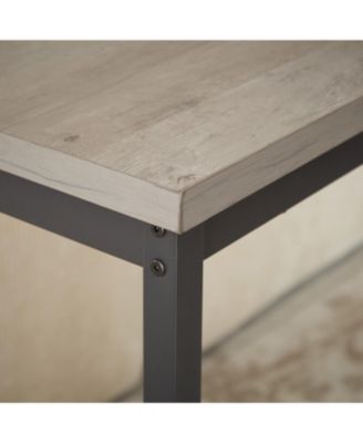 Long Bar Table Set with 3 Upholstered Stools for Kitchen, Dining or Banquet Hall