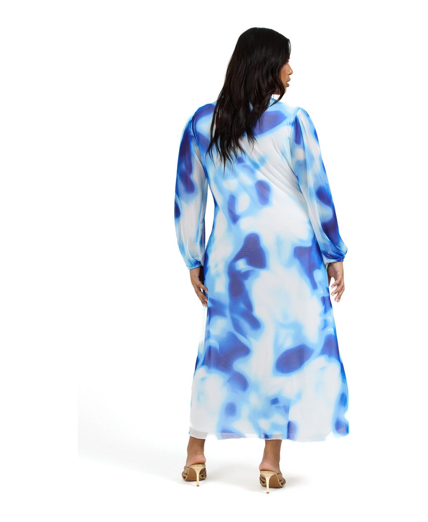 Women's Vibrant Tie Dye Midi Dress