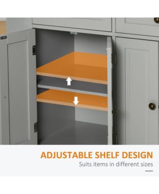 Compact Space-Saving Kitchen Storage Cabinet with Easy Access and Adjustable Shelves