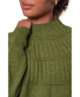 Women's Textured Yoke Sweater