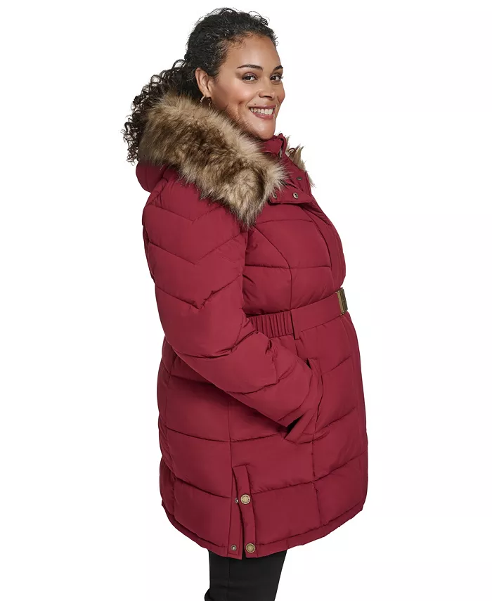 Plus Size Hooded Puffer Coat - thumbnail 2