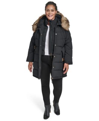 Plus Size Hooded Puffer Coat