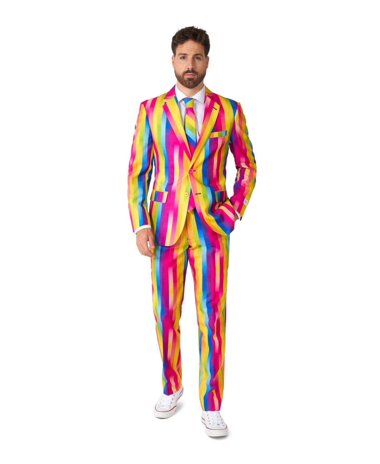 Мужской костюм OppoSuits ко Дню святого Валентина с сердцами и радугой, больших размеров, цвет: Miscellaneous — фото 1