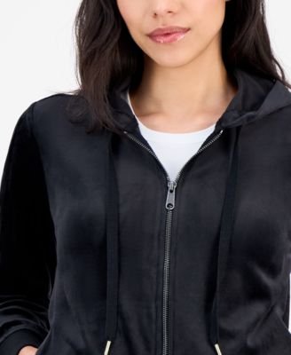 Women's Velour Zip-Up Hoodie, Macy's Exclusive