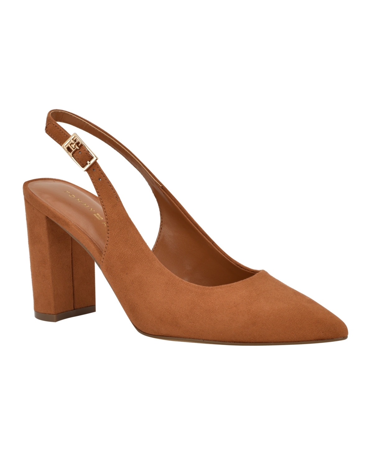Tommy Hilfiger Women's Azalee High Block Heel Slingback Pumps In Brown