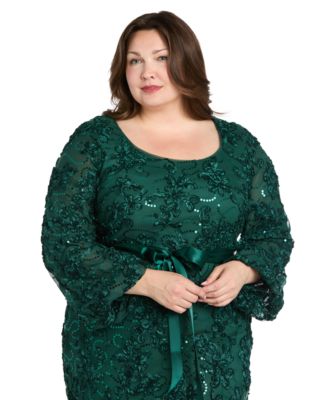 Plus Size Soutache Lace Long Dress
