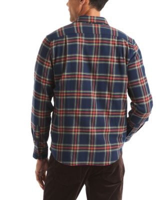 Men's Long Sleeve Stretch Flannel Plaid Shirt