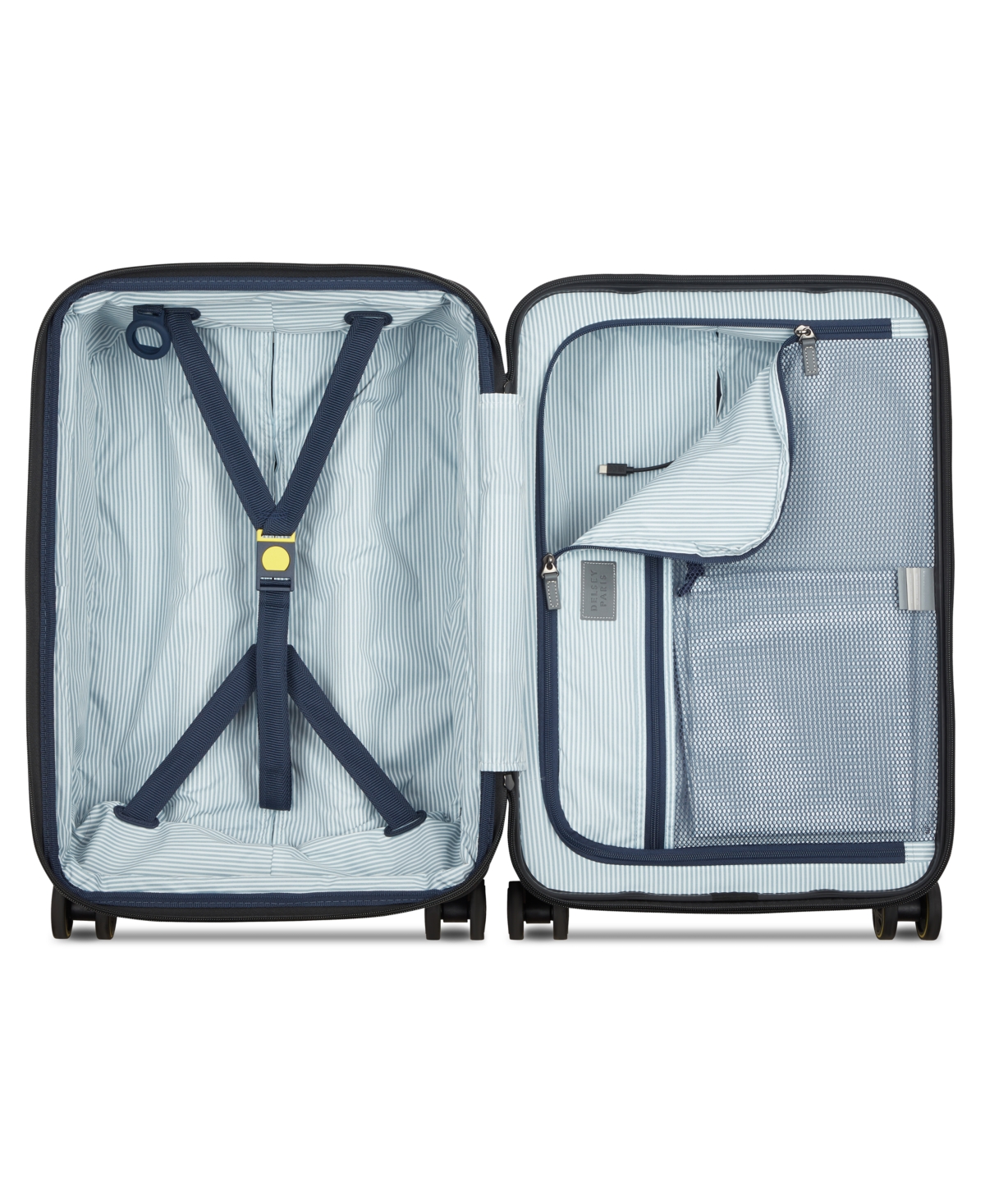 Delsey Paris Cadence 20'' Carry-on Expendal Spinner In Silver