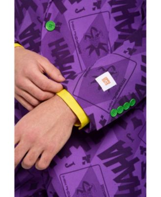 Men's The Joker Premium Costume - Official DC Comics Halloween Character - Slim Fit Suit - Purple - Includes Blazer, Pants and Tie