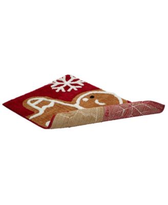 Gingerbread Man Polyester Bath Rug, 30" x 20"