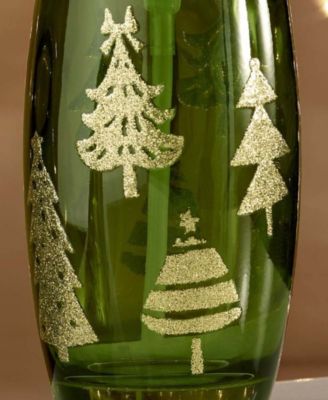 Holiday Tree Glass Lotion Pump