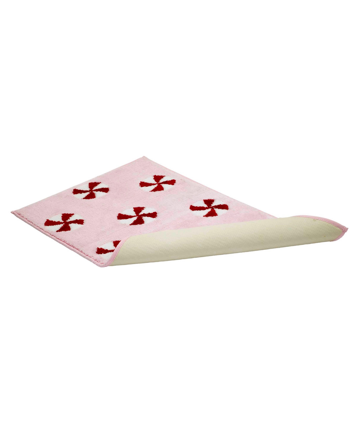 Avanti Peppermint Candy Polyester Bath Rug, 20" X 32" In Pink