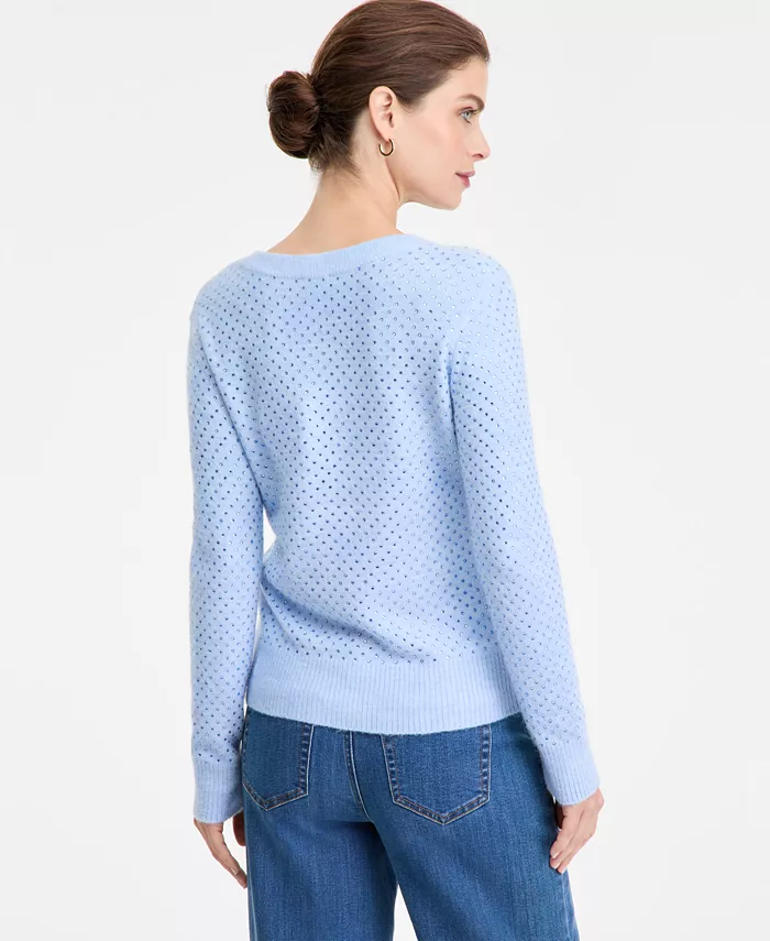 Women's Rhinestone Embellished Sweater - thumbnail 8