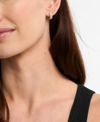 Cubic Zirconia Huggie Earrings