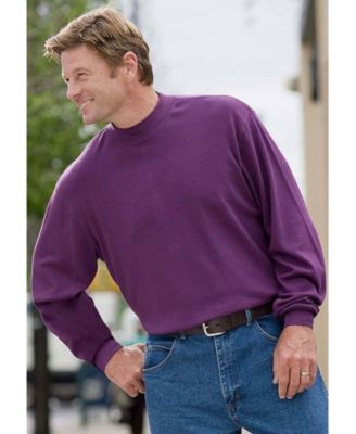 Men's Mock Turtleneck Long-Sleeve Cotton Tee