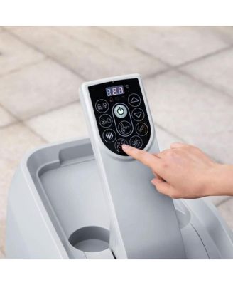 SaluSpa Santorini HydroJet Inflatable Hot Tub w/ 180 Soothing Jets, Gray