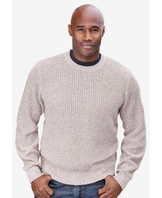 Big & Tall Shaker Knit Crewneck Sweater