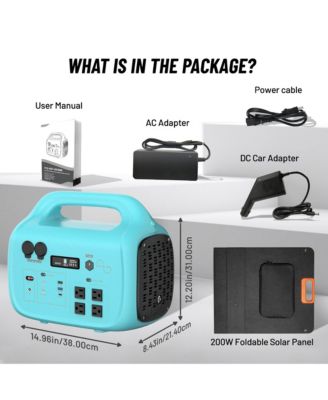 1000W Portable Power Station 1024Wh Solar Generator with AC & USB-C PD