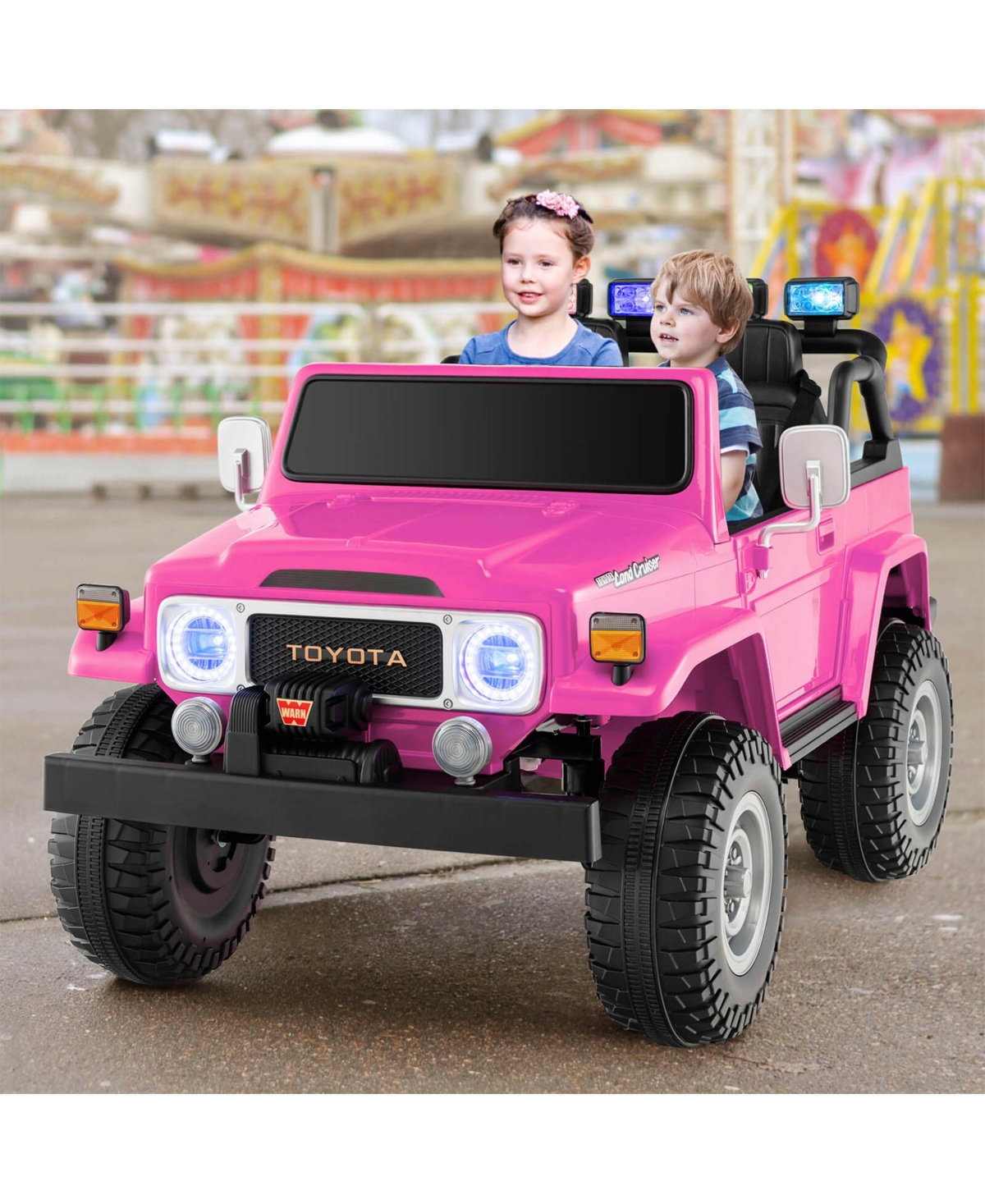 12V 2-Seat Licensed Kids Ride On Toyota FJ40 Car with 2.4G Remote Control