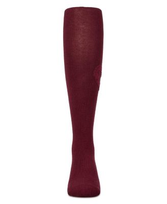 Big Girls Ribbed Cotton Rich Terry Heart Trimmed Sweater Tights