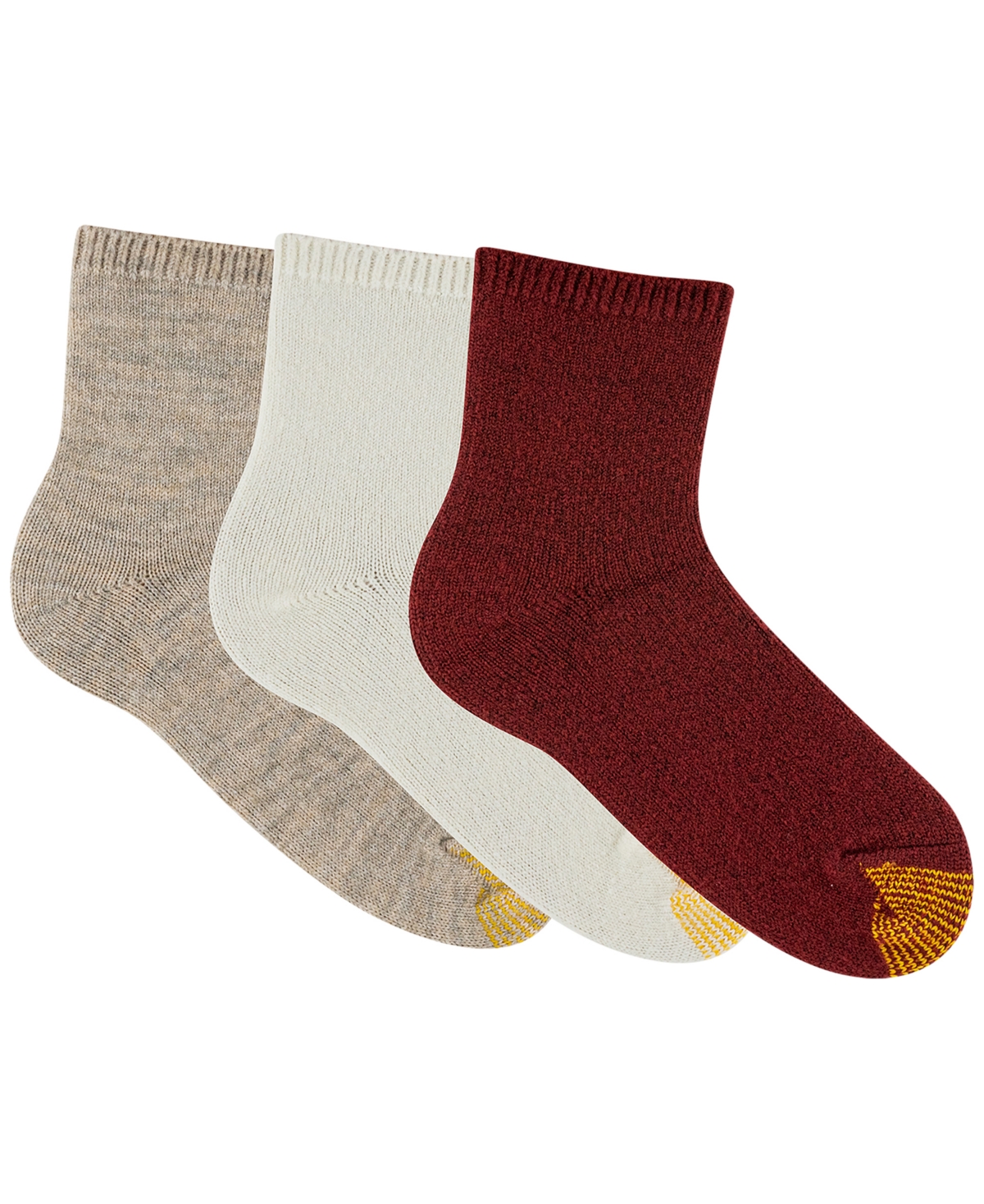 Gold Toe Women's 3-pack Fuzzy Midi Crew Socks In Multi