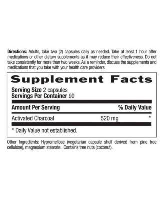 Activated Charcoal, 260 mg, 180 Caps