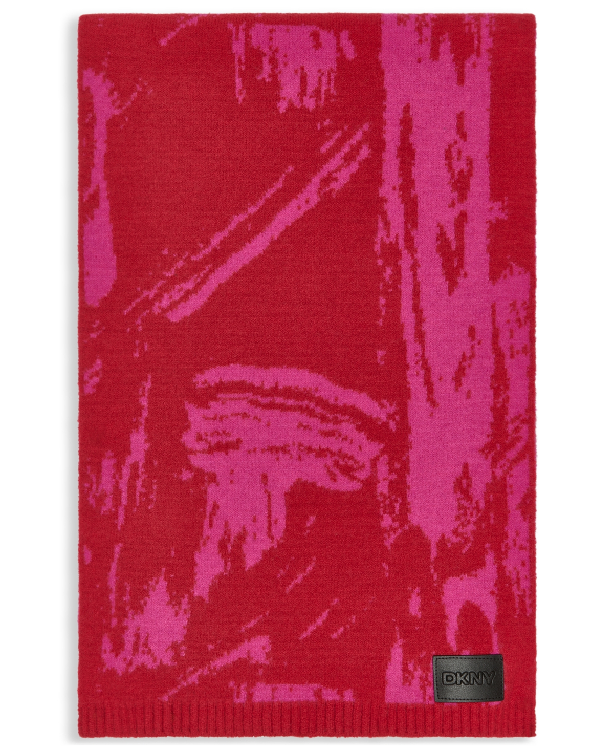 Dkny Women's Paint Stroke Scarf In Red