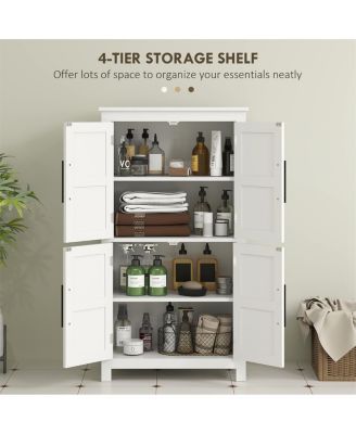 Bathroom Floor Cabinet with Ample Storage for Towels and Bathroom Essentials