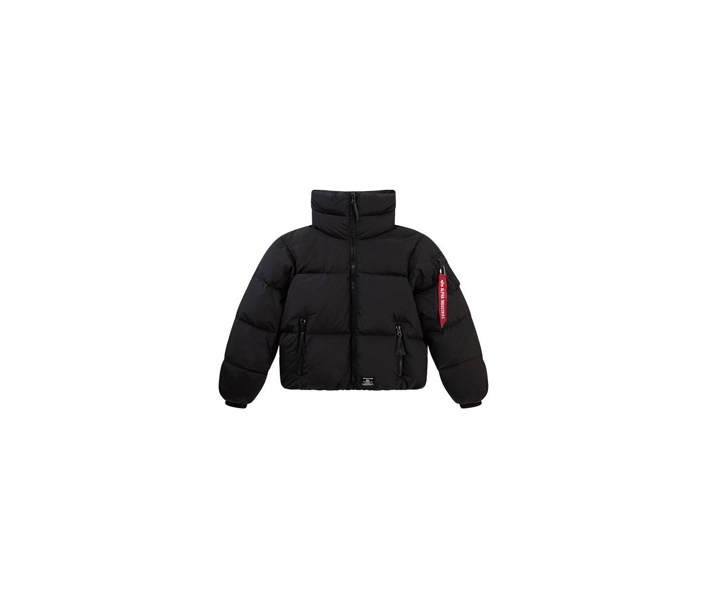 Женская куртка Alpha Industries Sierra Short Puffer, цвет: Чёрный — фото 2