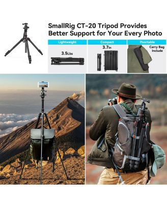 CT-20 4-Section Aluminum Tripod/Monopod with Ball Head, Black