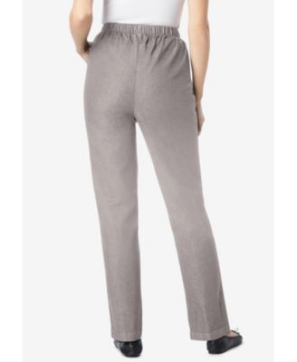 Women's Within Straight Leg Fineline Pull-On Stretch Denim Jeans