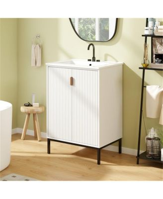 Bathroom Cabinet with Sink Combo Space Saving Vanity Unit with Storage