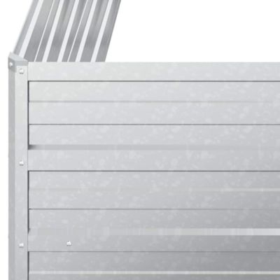 Garden Raised Bed Silver Galvanized steel 39.4 x 15.7 x 30.3 in