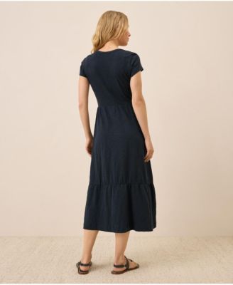 Women's Organic Cotton Relaxed Slub Henley Market Dress