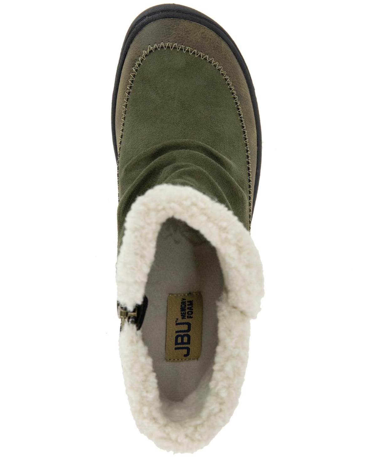 Jbu Women's Briar Cozy Casual Platform Booties In Green