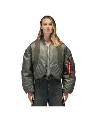Women's Knit Rib Ma-1 Flight Jacket W